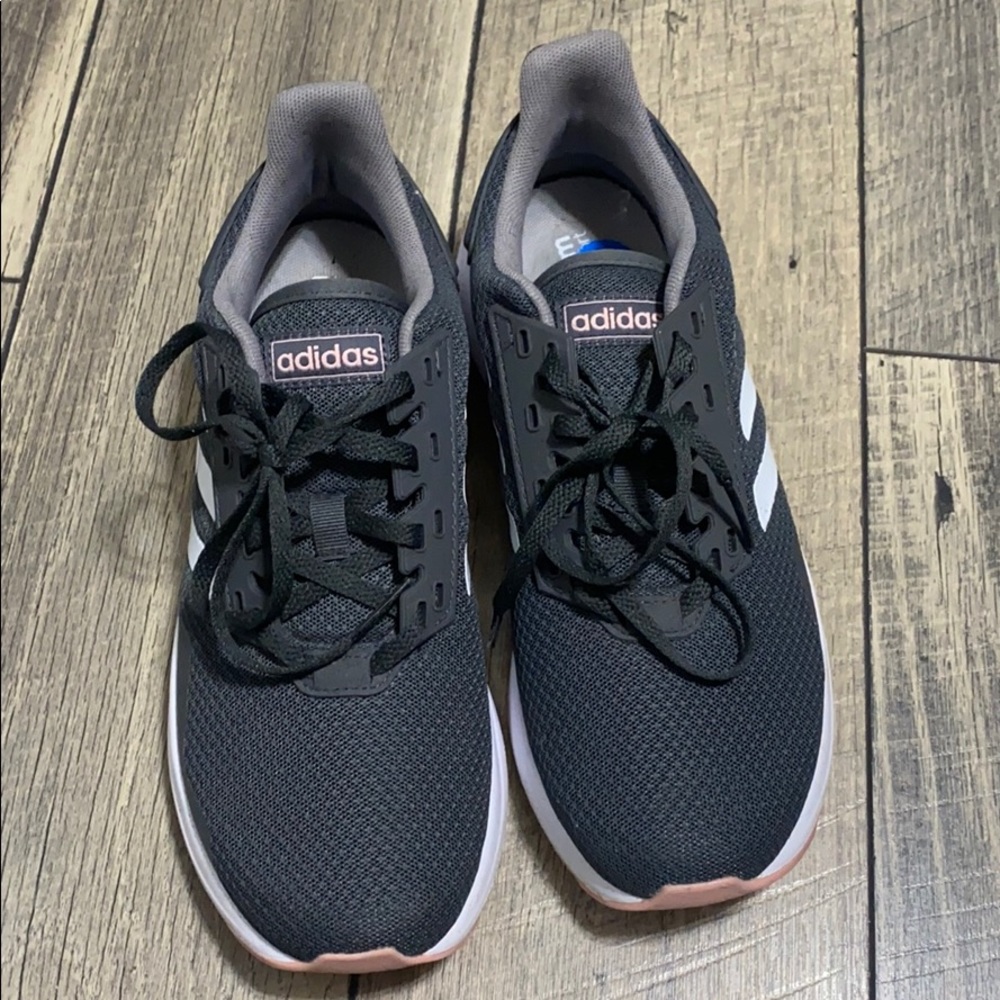 COPY - Grey white and pink adidas sneakers cloud …